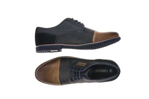 Półbuty męskie Sokolski CH 3881 NAVY BR Półbuty męskie Sokolski CH 3881 NAVY BR