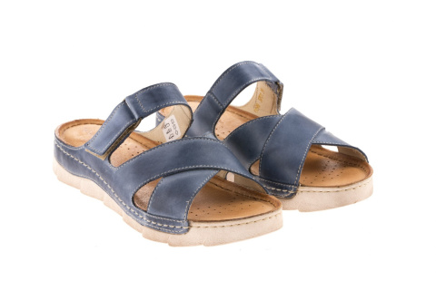Klapki damskie Wasak 0498 jeans Klapki damskie Wasak 0498 jeans