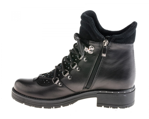 Botki damskie Dolce Pietro 2081-001-03-5 czarnyL+welur Botki damskie Dolce Pietro 2081-001-03-5 czarnyL+welur