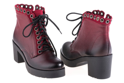 Botki damskie Maciejka 03770-23/00-3 bordo Botki damskie Maciejka 03770-23/00-3 bordo
