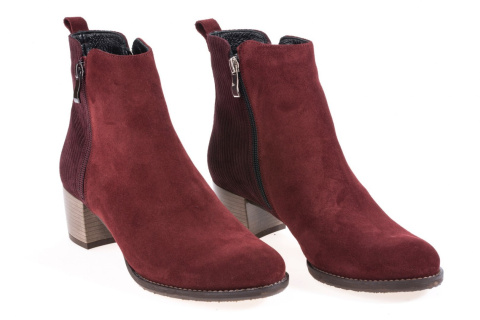 Botki damskie MS Z01249 bordo Botki damskie MS Z01249 bordo