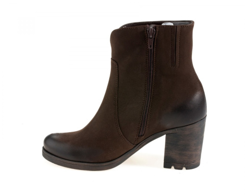 Botki damskie Markko 1707 brąz nubuk Botki damskie Markko 1707 brąz nubuk