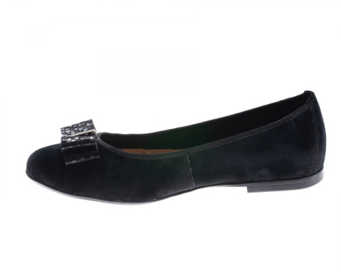 Baleriny damskie Cortesini 02335 czarny/zamsz Baleriny damskie Cortesini 02335 czarny/zamsz