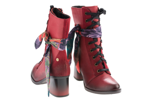 Botki damskie Maciejka 04353-23/00-3 polar bordo Botki damskie Maciejka 04353-23/00-3 polar bordo