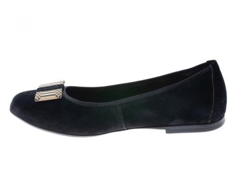 Baleriny damskie Cortesini 02418/1 czarny/zamsz Baleriny damskie Cortesini 02418/1 czarny/zamsz