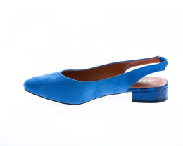 Sandały damskie Sokolski SK 21-14 Blue piękny obcas gumka z tyłu cholewki