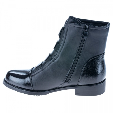Botki damskie sabatina DM 25-03 black gustowne ozdoby z przodu cholewki Botki damskie sabatina DM 25-03 black gustowne ozdoby z przodu cholewki