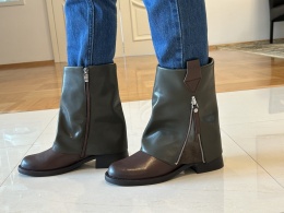 Botki damskie Maciejka K7213-09/00-8 zielono-brązowy