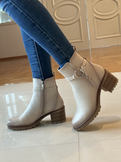 Botki damskie Potocki 25-19317kh khaki Botki damskie Potocki 25-19317kh khaki
