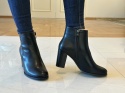 Botki damskie Sergio Leone BT 25015 czarny pu