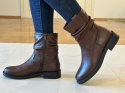 Botki damskie Sergio Leone BT 25624 brąz pu