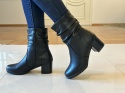 Botki damskie skórzane Sergio Leone BT 25289-s czarny