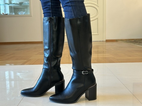 Kozaki damskie Sergio Leone KZ 25738 czarny Kozaki damskie Sergio Leone KZ 25738 czarny