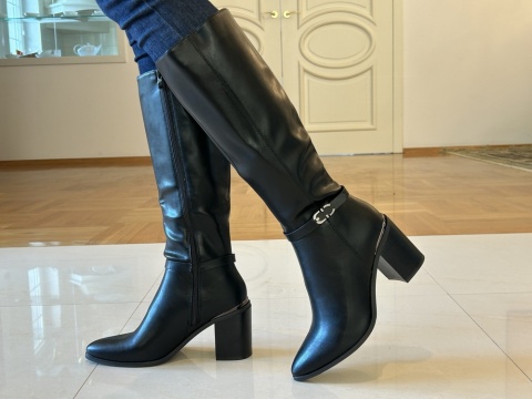 Kozaki damskie Sergio Leone KZ 25738 czarny Kozaki damskie Sergio Leone KZ 25738 czarny