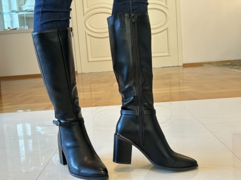 Kozaki damskie Sergio Leone KZ 25738 czarny Kozaki damskie Sergio Leone KZ 25738 czarny