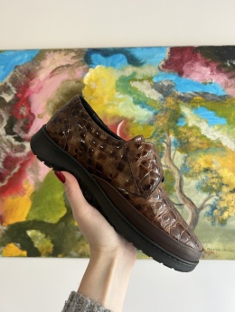 Półbuty damskie Ravini 1197504 zn croco nut/brązowy/