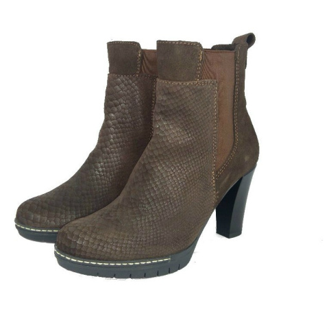 Botki damskie Dolce Pietro 1002-002-02-5 brąz wąż welur Botki damskie Dolce Pietro 1002-002-02-5 brąz wąż welur