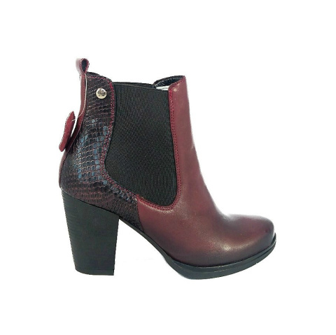 Botki damskie Maciejka 01593-23/00-3 bordo Botki damskie Maciejka 01593-23/00-3 bordo