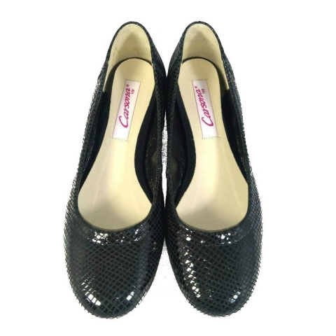 Baleriny damskie Carsona 11311 nero lakier Baleriny damskie Carsona 11311 nero lakier