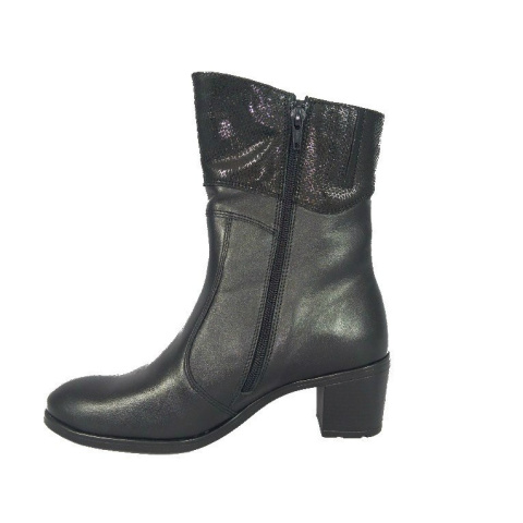 Botki damskie Markko 1631 czarny+tejus Botki damskie Markko 1631 czarny+tejus