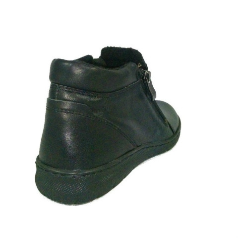 Botki damskie Stella 4017 czarny przed kostkę dwa suwaki w cholewce Botki damskie Stella 4017 czarny przed kostkę dwa suwaki w cholewce