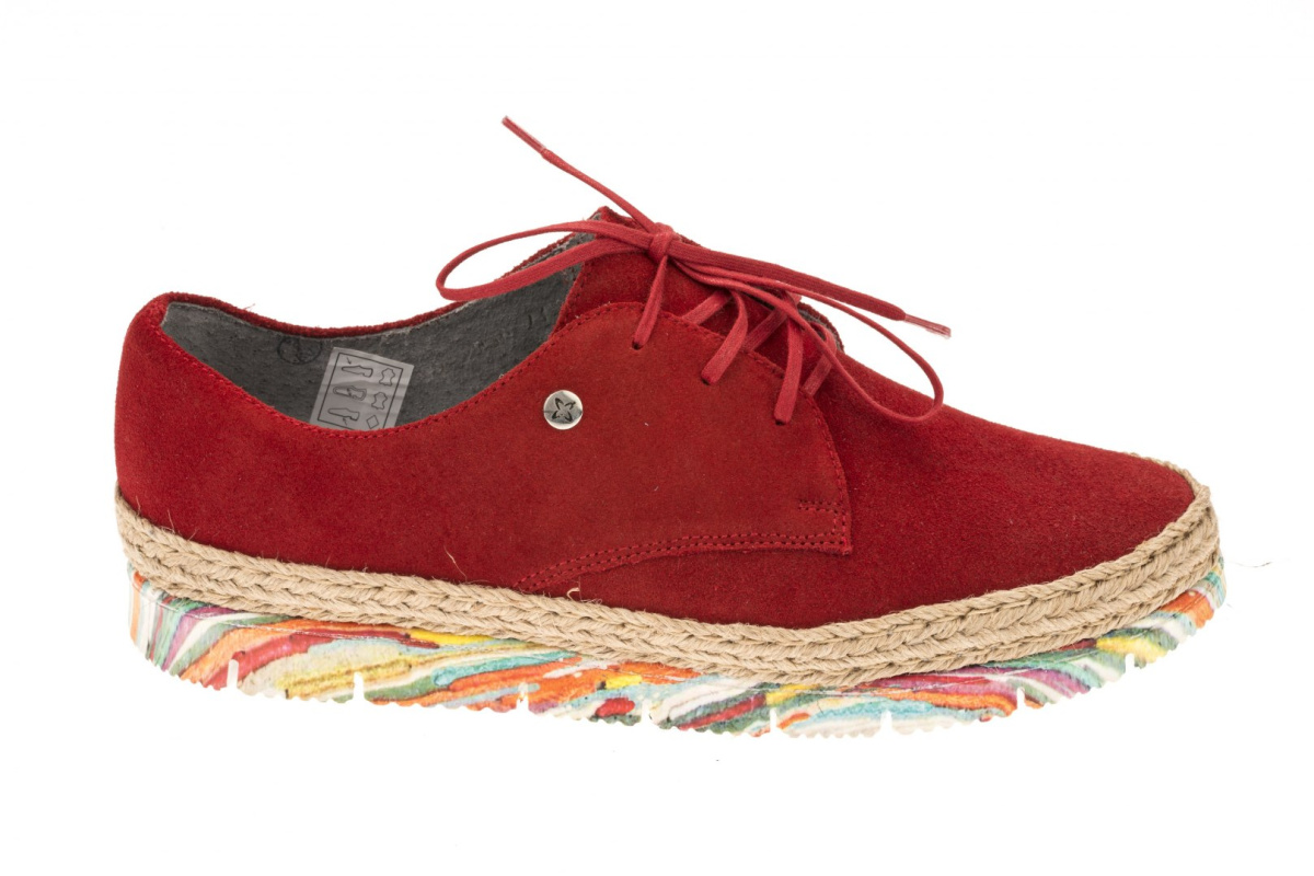 Espadryle damskie Maciejka 02936-08/00-5 czerwony sznurowane oryginalne spody Espadryle damskie Maciejka 02936-08/00-5 czerwony sznurowane oryginalne spody