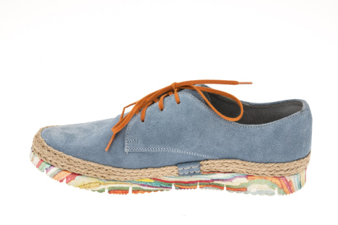 Espadryle damskie Maciejka 02936-34/00-5 jasny niebieski szyte oryginalne spody Espadryle damskie Maciejka 02936-34/00-5 jasny niebieski szyte oryginalne spody