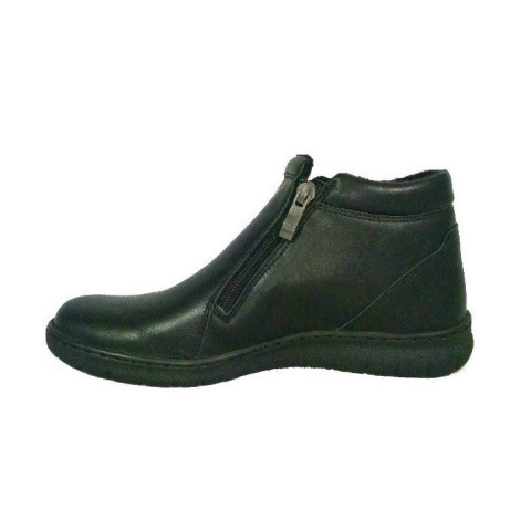 Botki damskie Stella 4017 czarny przed kostkę dwa suwaki w cholewce Botki damskie Stella 4017 czarny przed kostkę dwa suwaki w cholewce