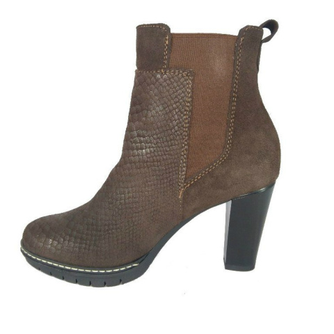 Botki damskie Dolce Pietro 1002-002-02-5 brąz wąż welur Botki damskie Dolce Pietro 1002-002-02-5 brąz wąż welur