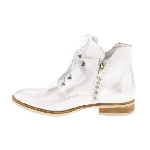 Botki damskie Dolce Pietro 2049-124-01-2 biało-srebrny Botki damskie Dolce Pietro 2049-124-01-2 biało-srebrny