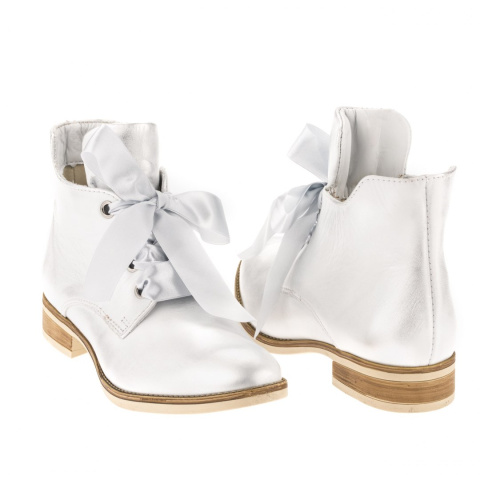 Botki damskie Dolce Pietro 2049-124-01-2 biało-srebrny Botki damskie Dolce Pietro 2049-124-01-2 biało-srebrny